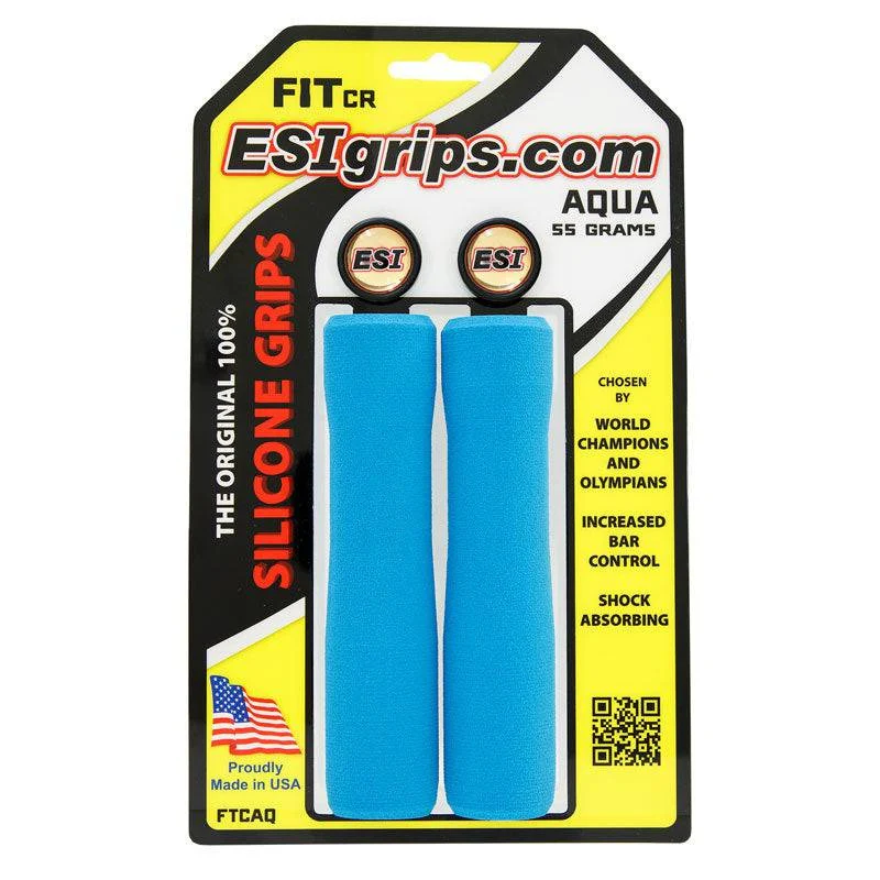 Chwyty ESI FIT CR (CHUNKY/RACER'S EDGE COMBO) 130 mm jasnoniebieskie