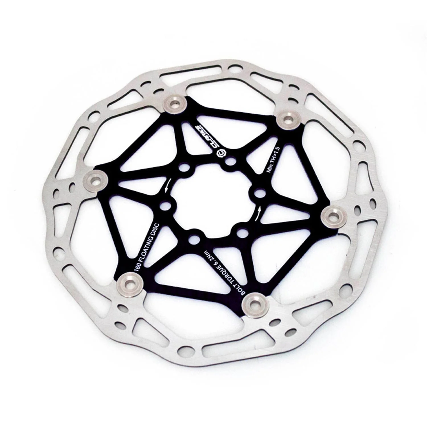 CLARKS 6 Hole Floating Disc Black