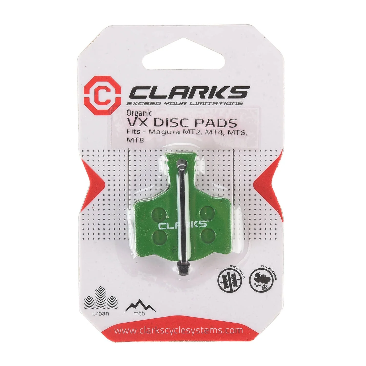 Organiczne klocki hamulcowe CLARKS Magura MT2 MT4 MT6 MT8 - Image 2
