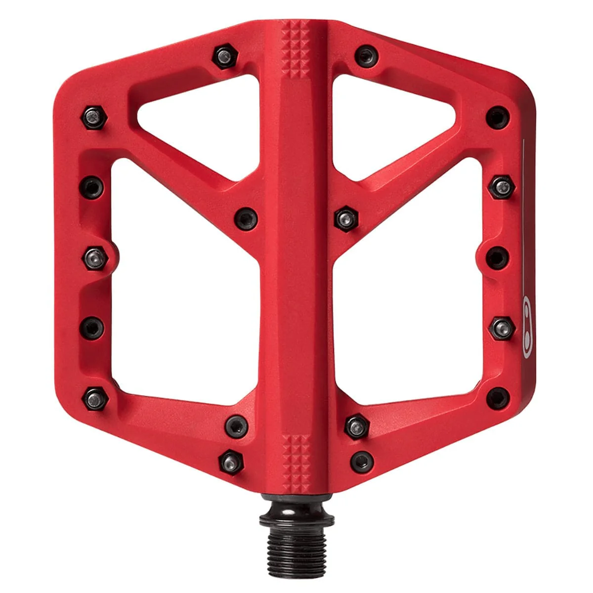 CRANKBROTHERS STAMP 1 Małe płaskie pedały Czerwony