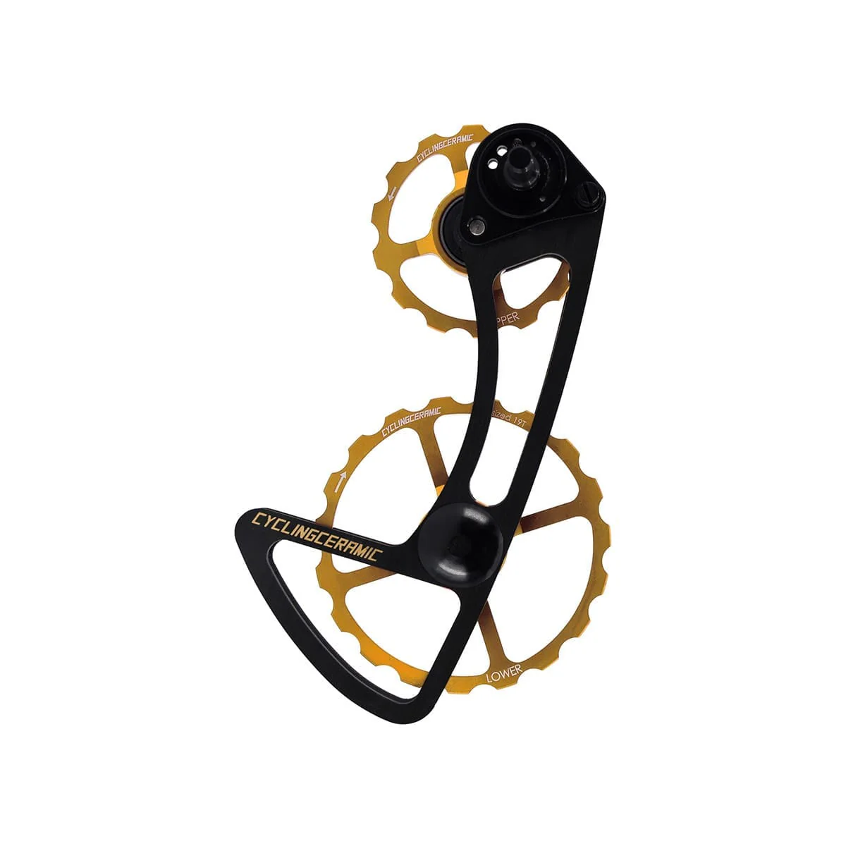CYCLINGCERAMIC 11-biegowa przerzutka tylna Clevis 14/19 Sram E-Tap Gold