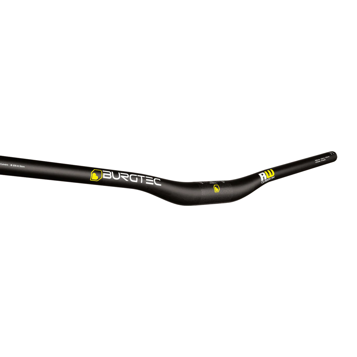 Czarna karbonowa kierownica BURGTEC RIDE WIDE DH Rise 20mm 800mm
