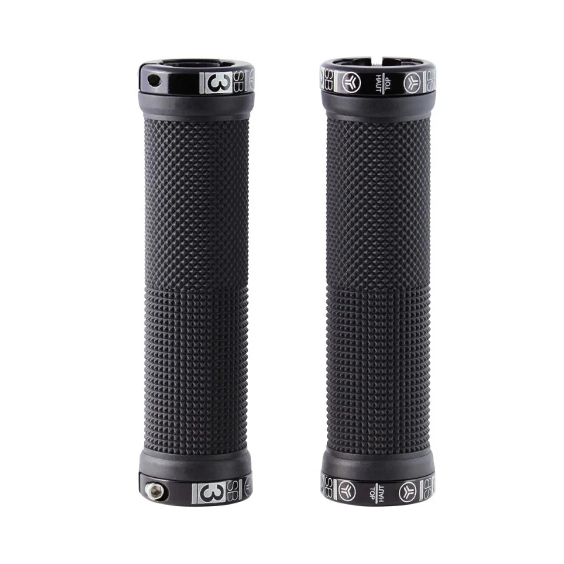Czarne gripy SB3 KHEOPS Lock-On 129 mm