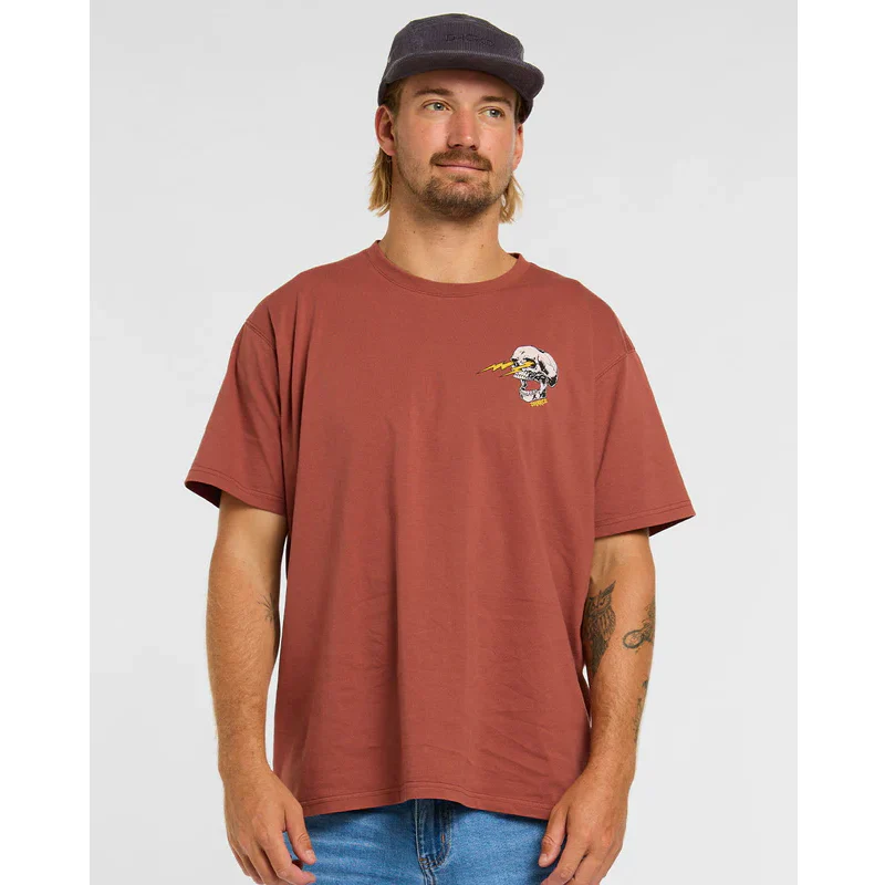 T-Shirt DHARCO COTTON RUST z krótkim rękawem brązowy