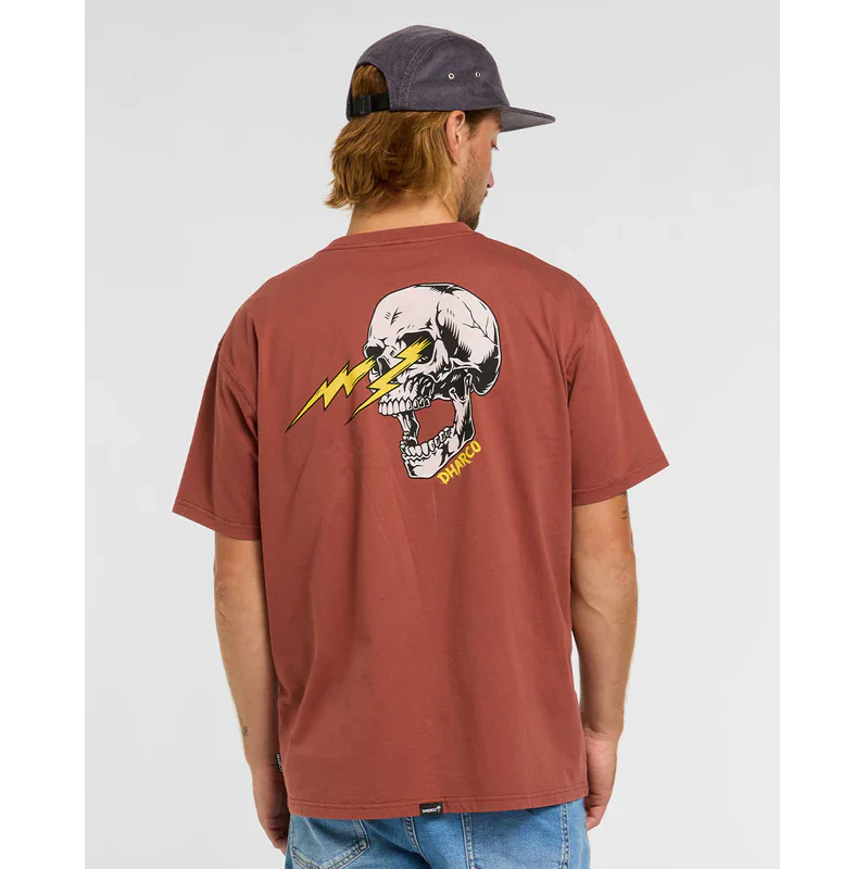 T-Shirt DHARCO COTTON RUST z krótkim rękawem brązowy - Image 2