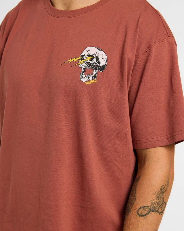 T-Shirt DHARCO COTTON RUST z krótkim rękawem brązowy - Image 6