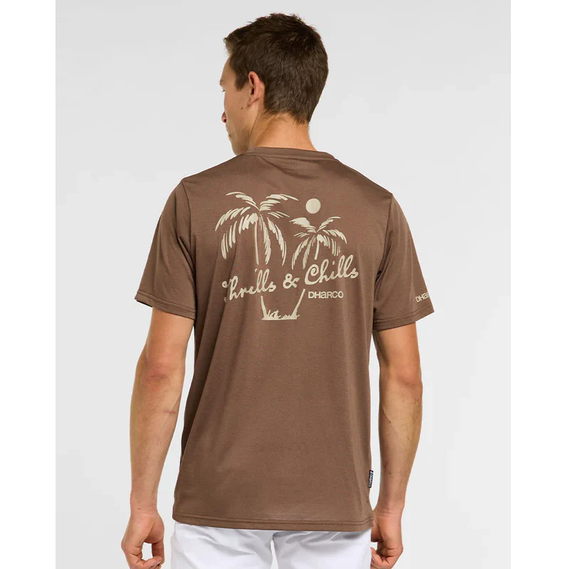 DHARCO TECH TEE HUSK Jersey z krótkim rękawem brązowy - Image 2