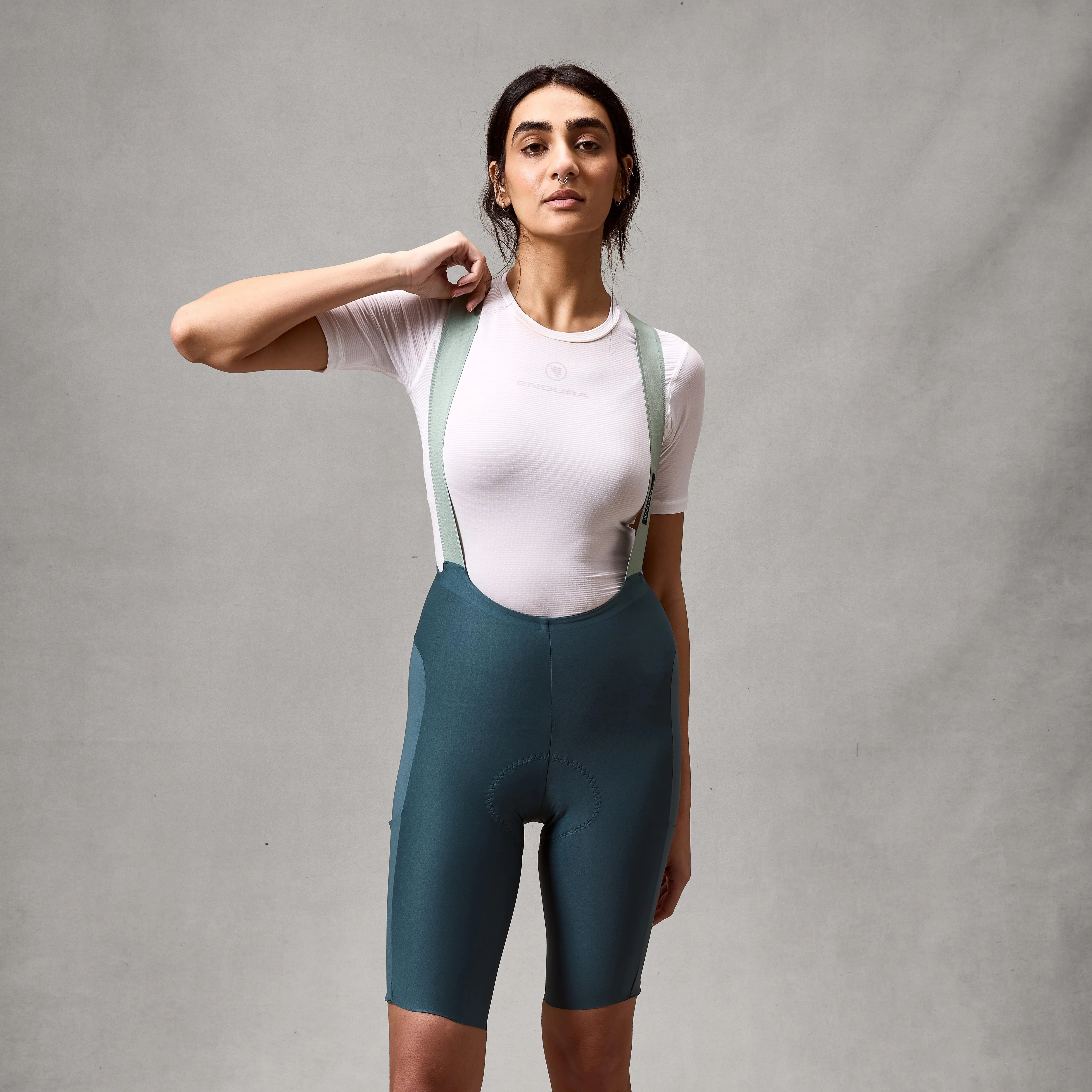 Damska koszulka ENDURA ALLTRACK RIDE Bib Tight Teal - Image 2