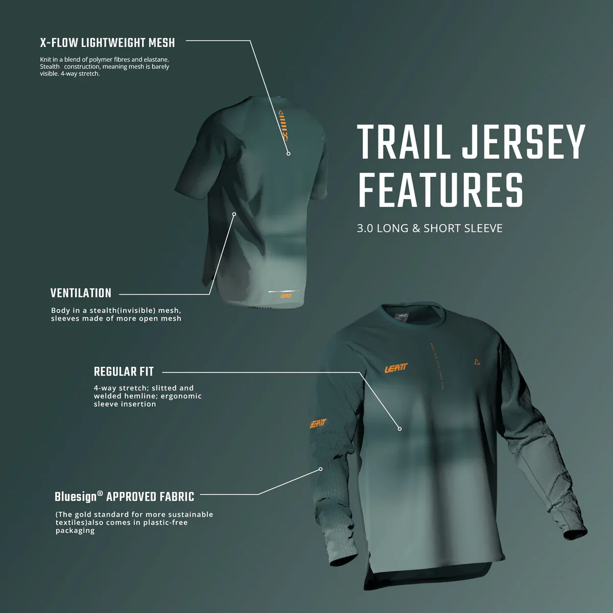 LEATT MTB TRAIL 3.0 Koszulka z krótkim rękawem biała - Image 7
