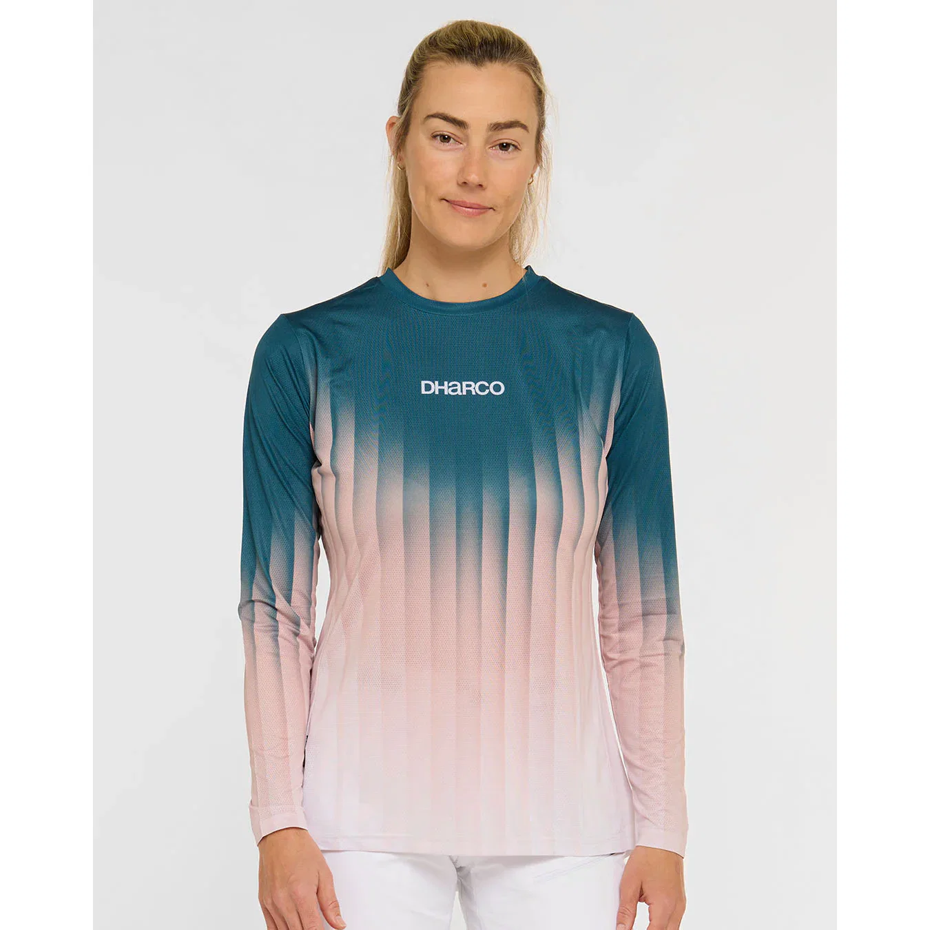 Damska koszulka z długim rękawem DHARCO RACE DUSTY PRISM czarny/różowy