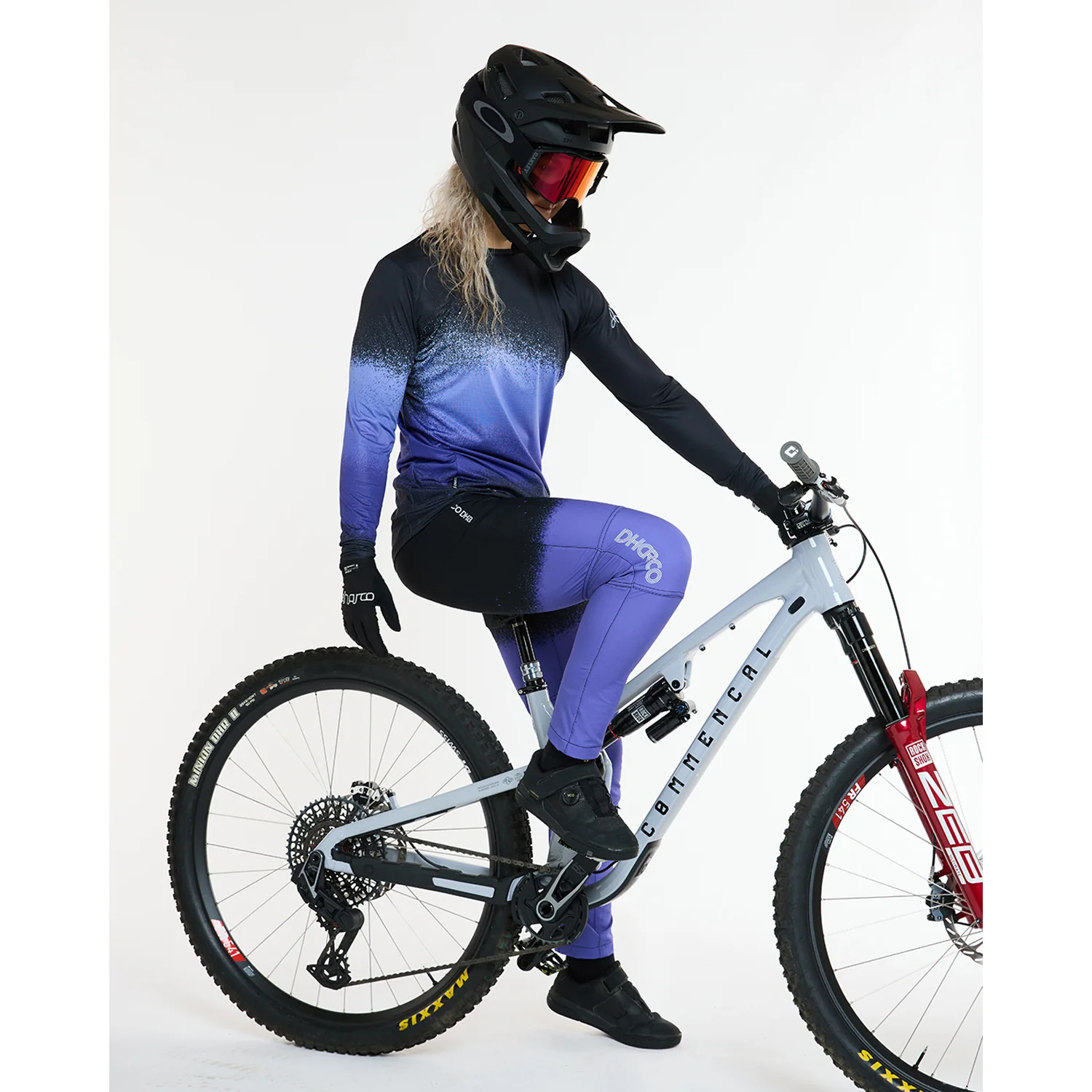 Damska koszulka z długim rękawem DHARCO RACE ULTRA VIOLET Black/Purple - Image 14