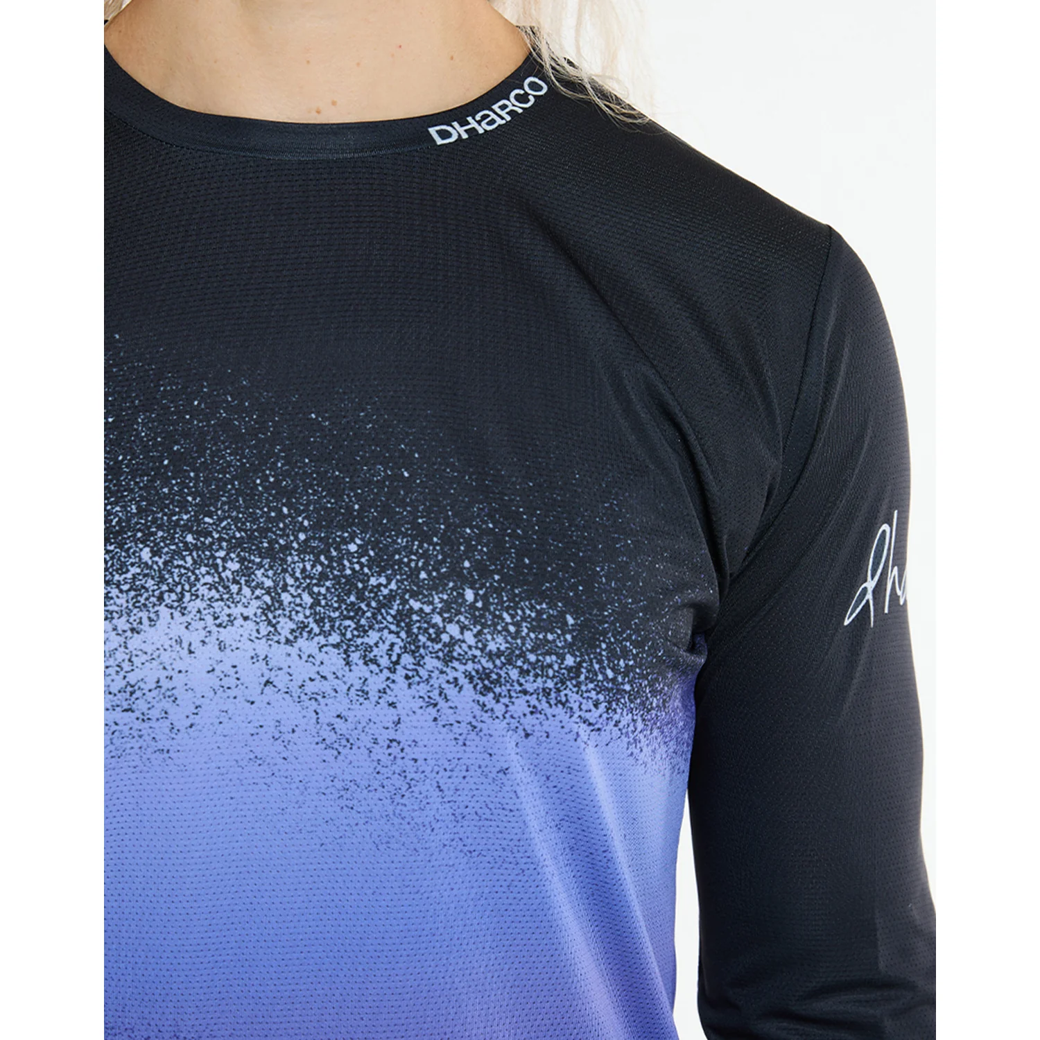 Damska koszulka z długim rękawem DHARCO RACE ULTRA VIOLET Black/Purple - Image 9