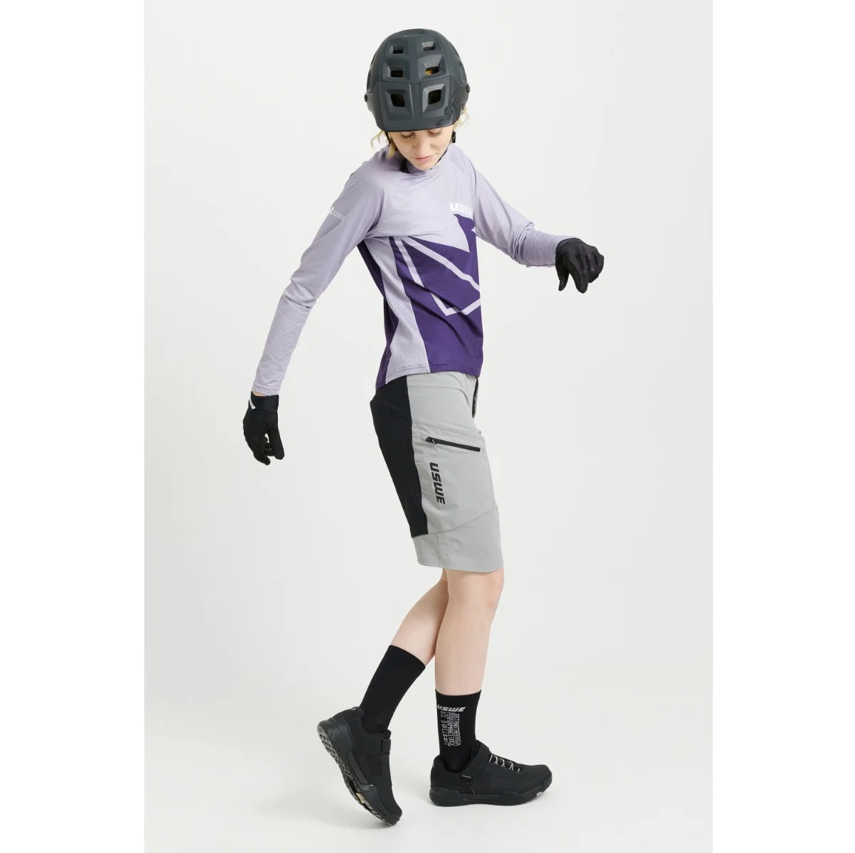 Damska koszulka z długim rękawem USWE BERG MTB Lavender - Image 7
