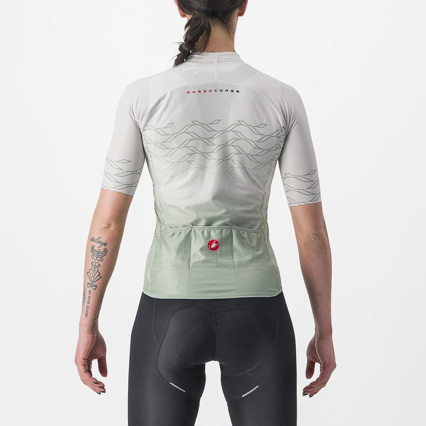 Damska koszulka z krótkim rękawem CASTELLI CLIMBER'S 2.0 W Grey/Green - Image 2