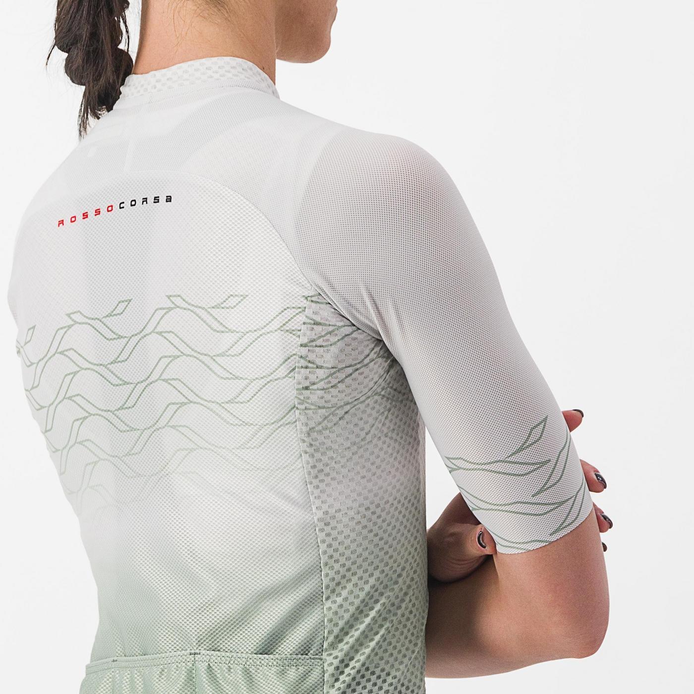 Damska koszulka z krótkim rękawem CASTELLI CLIMBER'S 2.0 W Grey/Green - Image 3