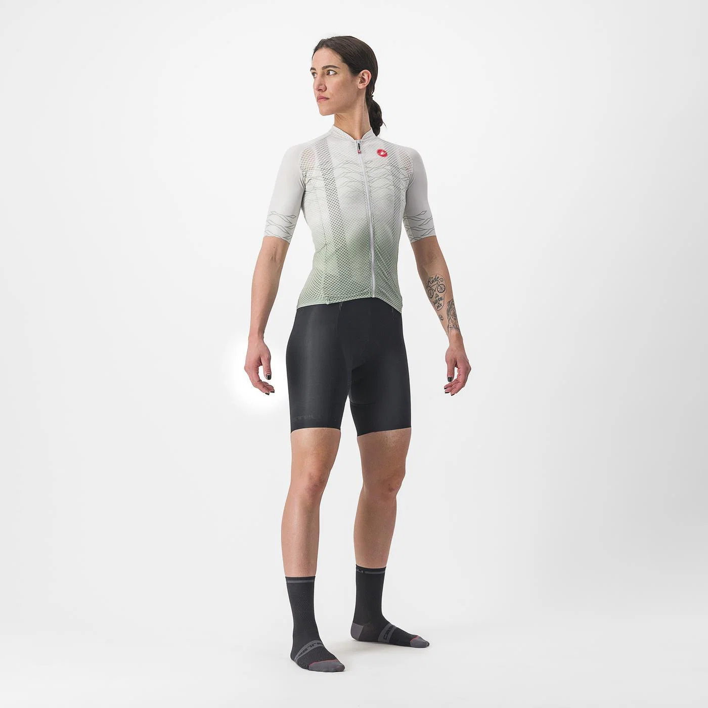Damska koszulka z krótkim rękawem CASTELLI CLIMBER'S 2.0 W Grey/Green - Image 6