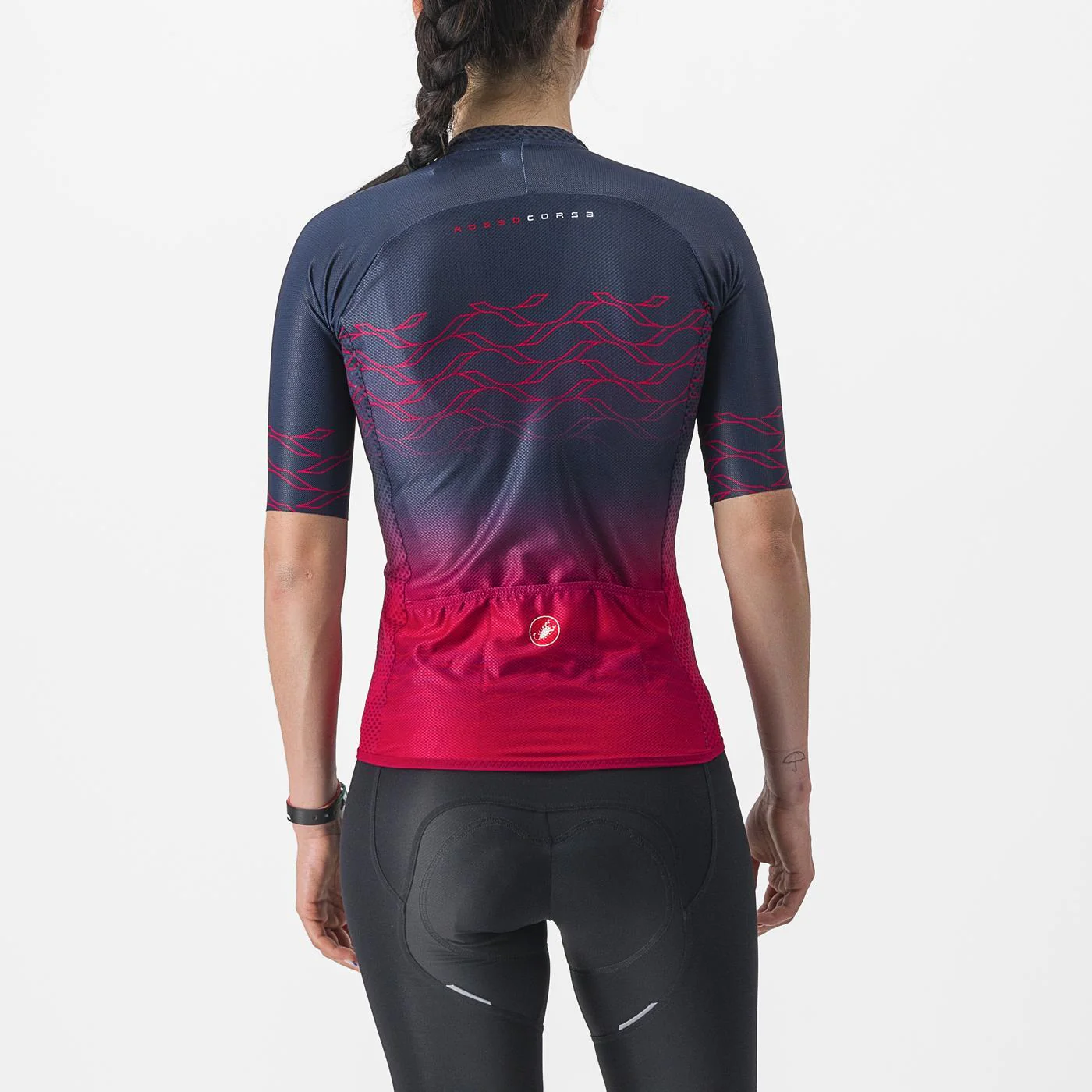 Damska koszulka z krótkim rękawem CASTELLI CLIMBER'S 2.0 W Navy/Pink - Image 2