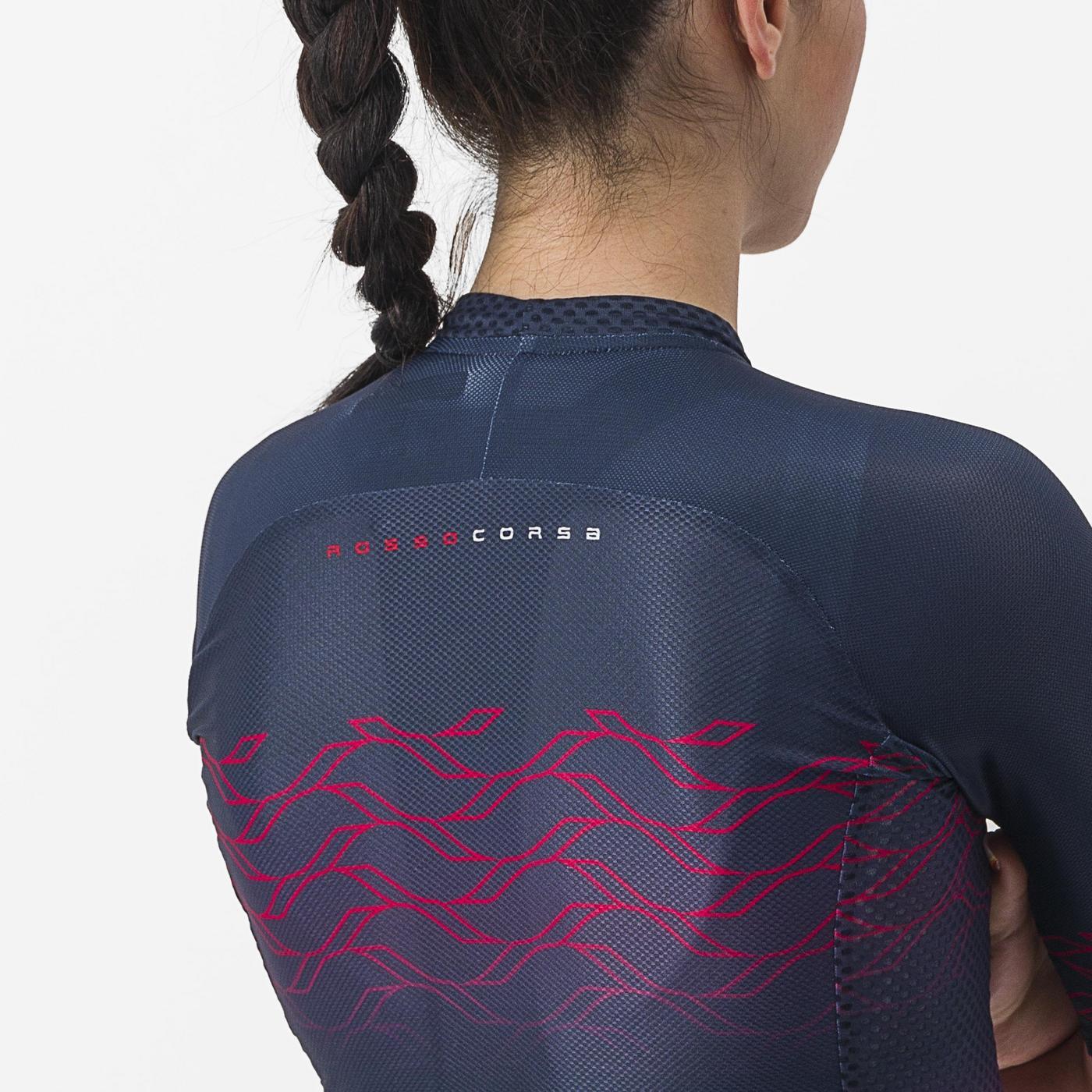 Damska koszulka z krótkim rękawem CASTELLI CLIMBER'S 2.0 W Navy/Pink - Image 3