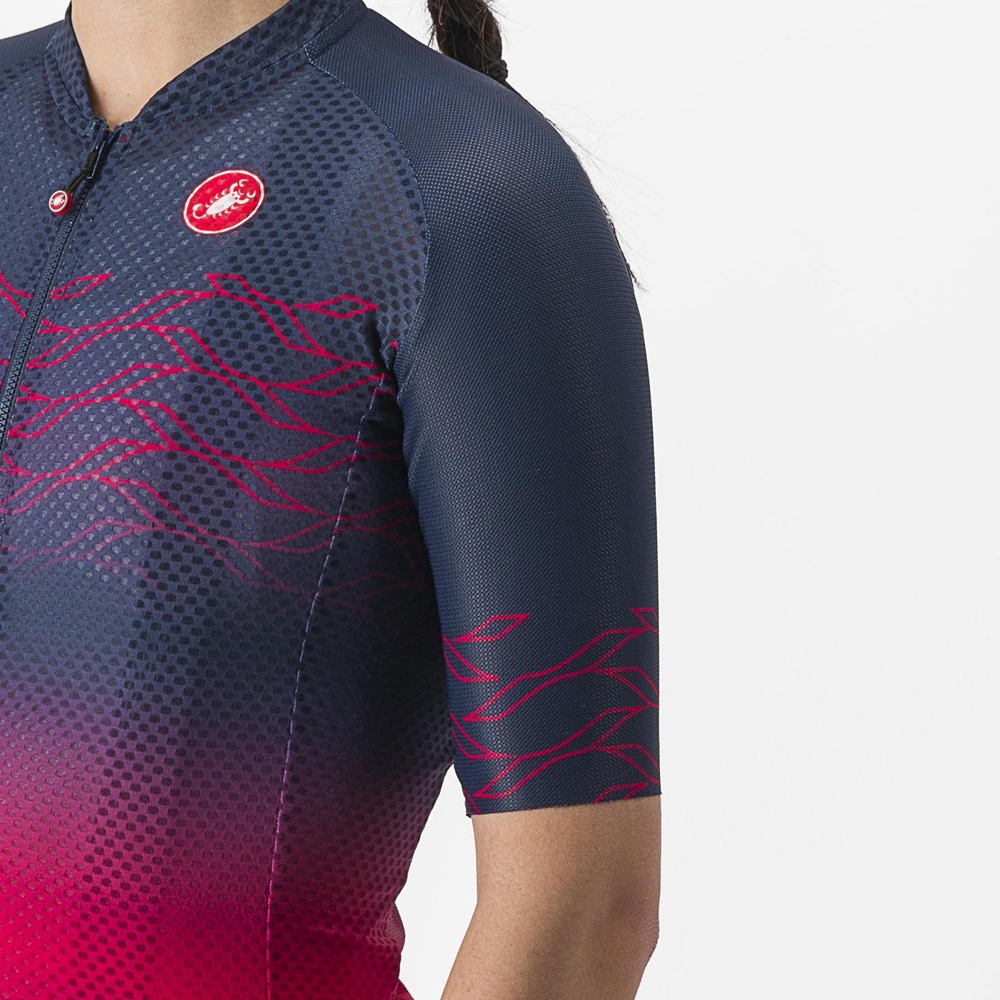 Damska koszulka z krótkim rękawem CASTELLI CLIMBER'S 2.0 W Navy/Pink - Image 5