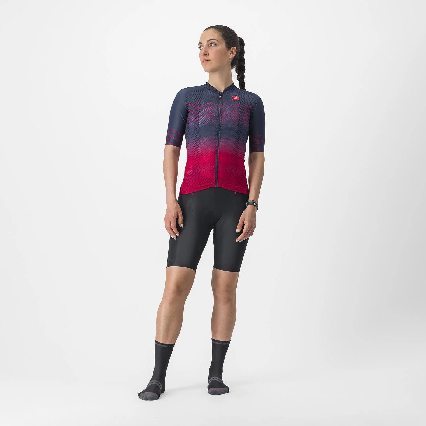 Damska koszulka z krótkim rękawem CASTELLI CLIMBER'S 2.0 W Navy/Pink - Image 6