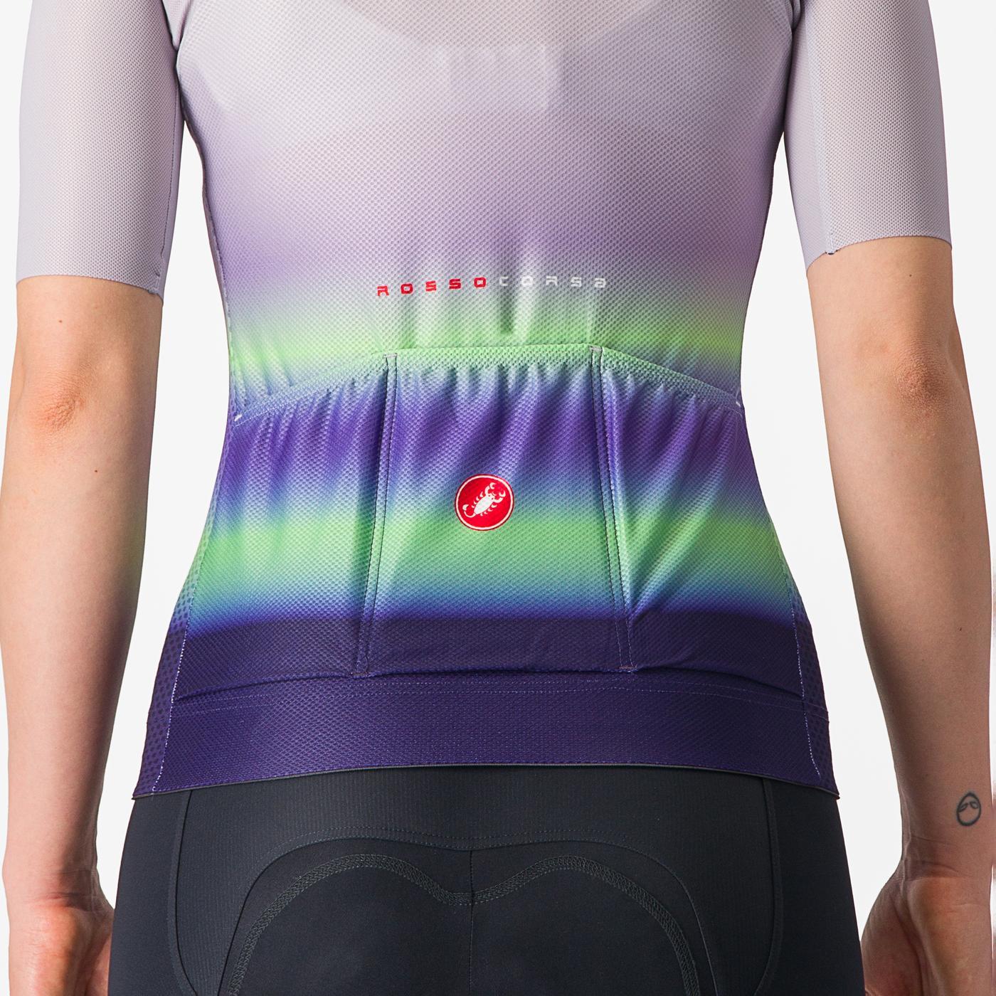 Damska koszulka z krótkim rękawem CASTELLI CLIMBER'S 4.0 W fioletowa/zielona - Image 6