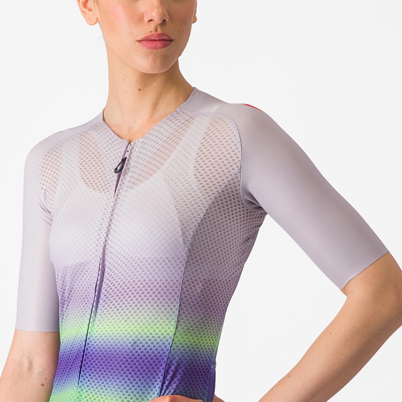 Damska koszulka z krótkim rękawem CASTELLI CLIMBER'S 4.0 W fioletowa/zielona - Image 7