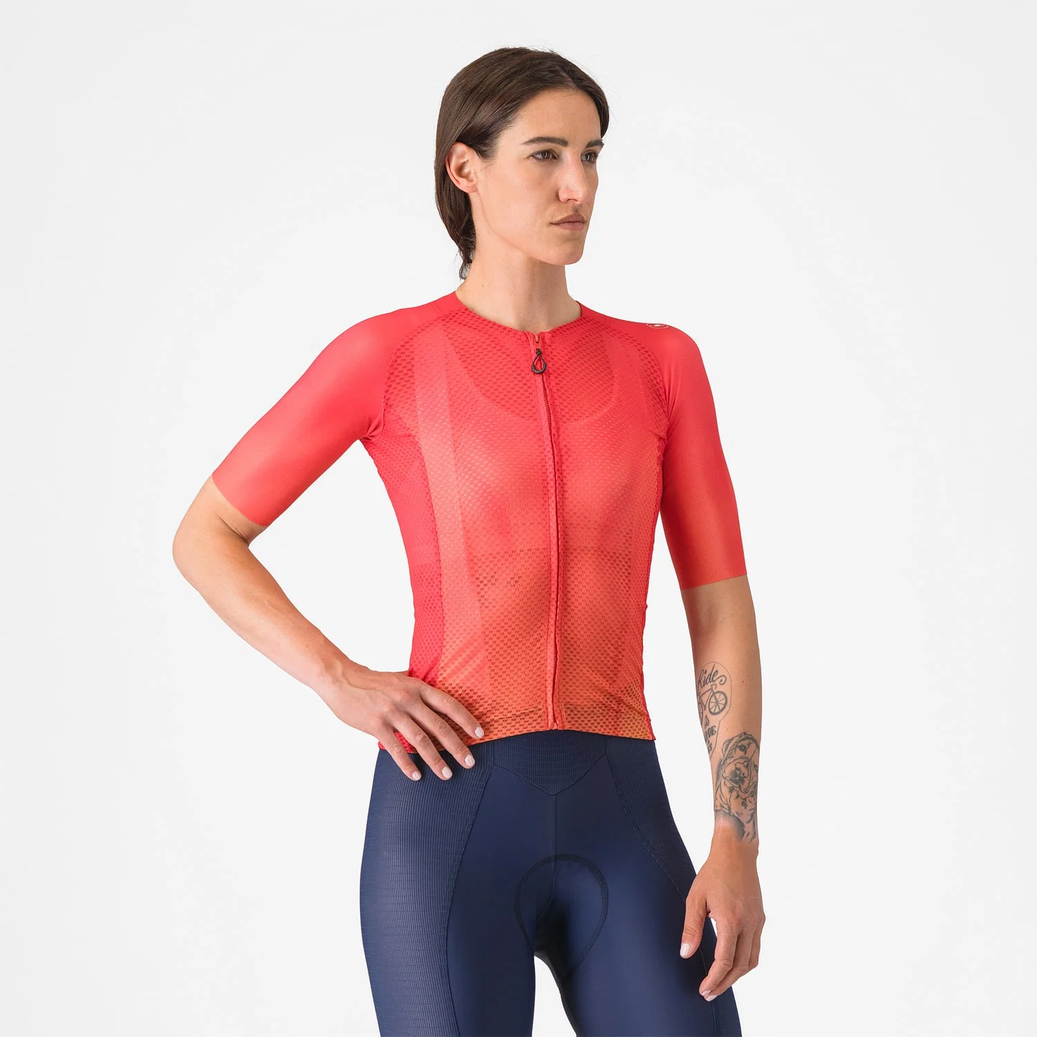 Damska koszulka z krótkim rękawem CASTELLI CLIMBER'S A/C w kolorze hibiskusa