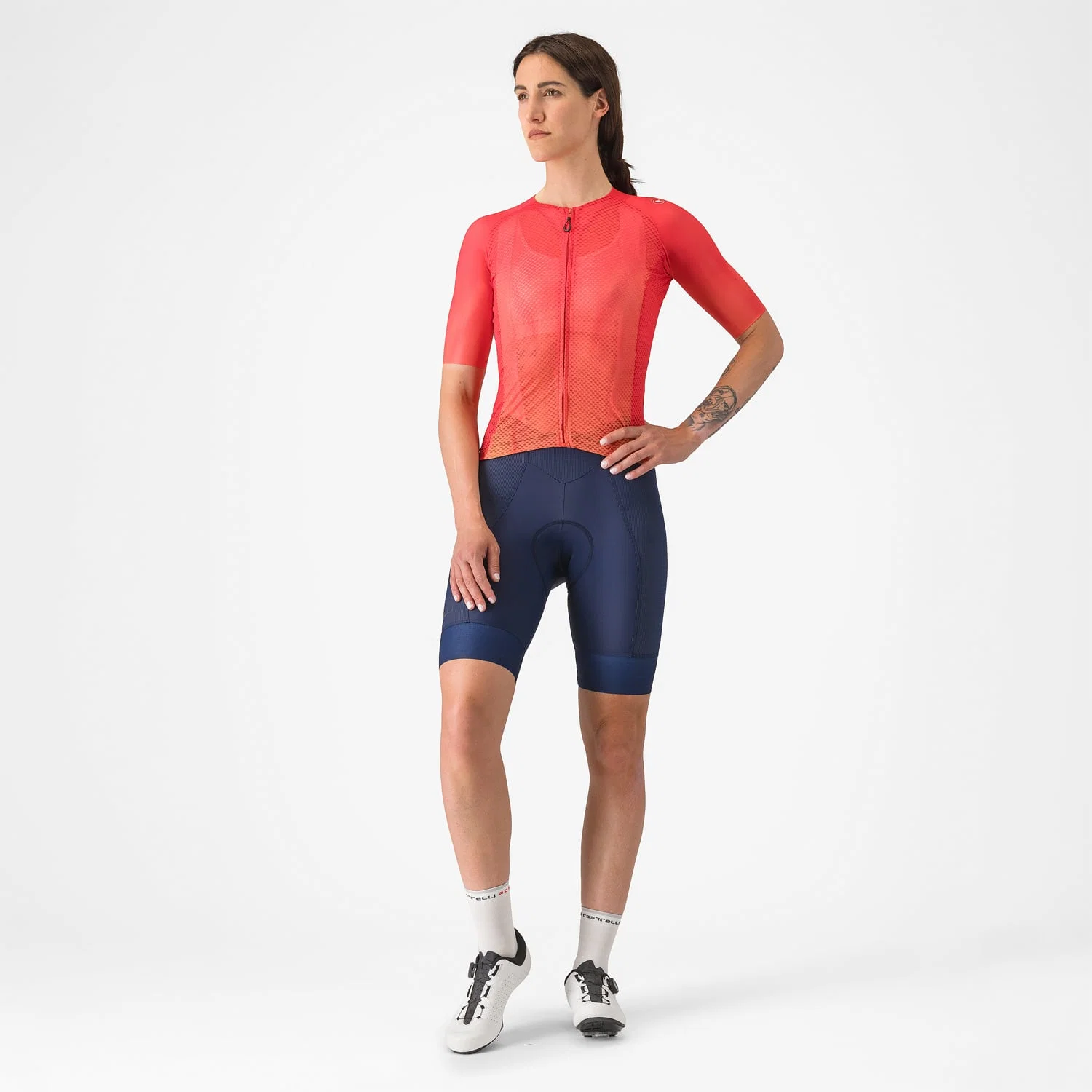Damska koszulka z krótkim rękawem CASTELLI CLIMBER'S A/C w kolorze hibiskusa - Image 3