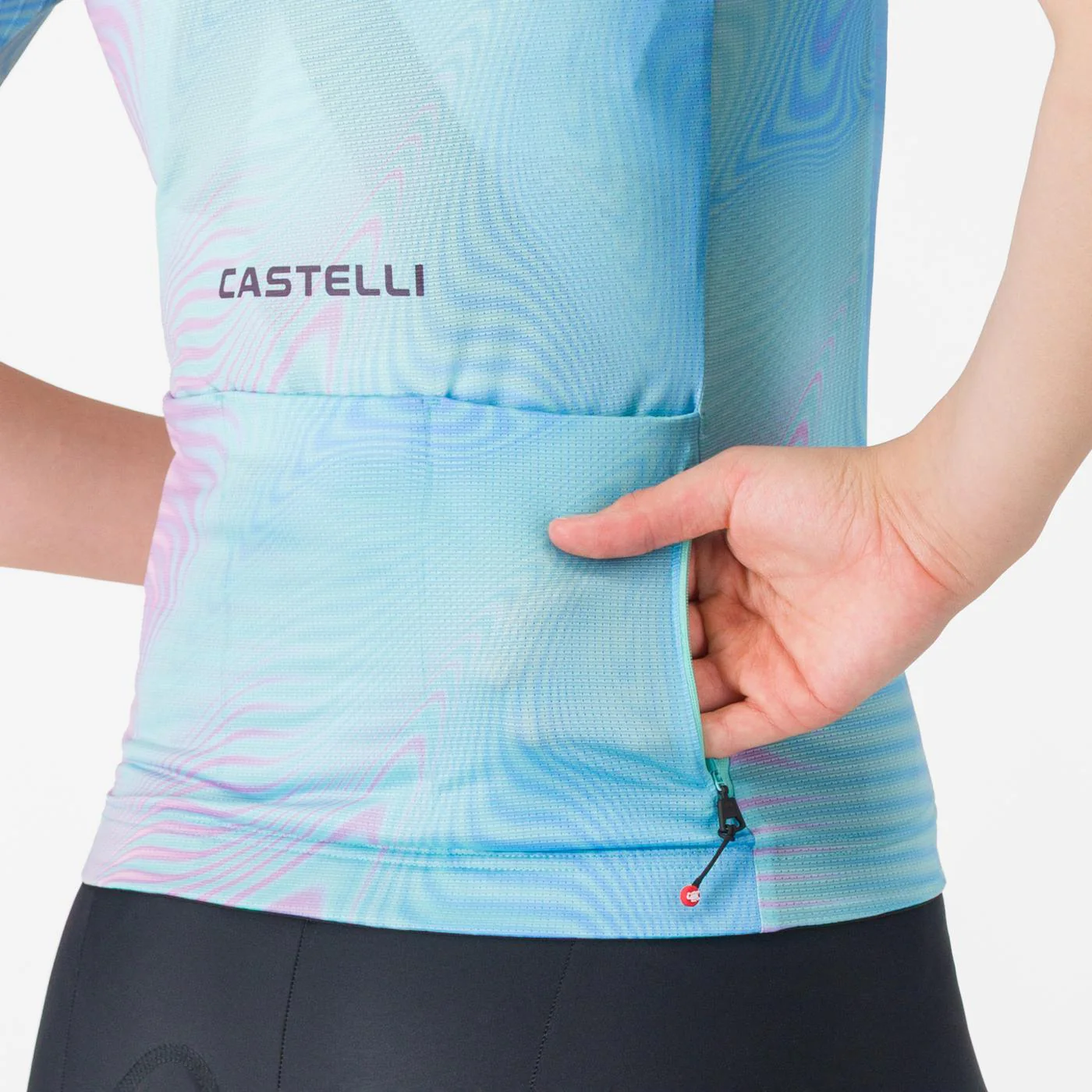 CASTELLI COSMIC VORTEX Koszulka damska z krótkim rękawem niebieski/różowy - Image 4
