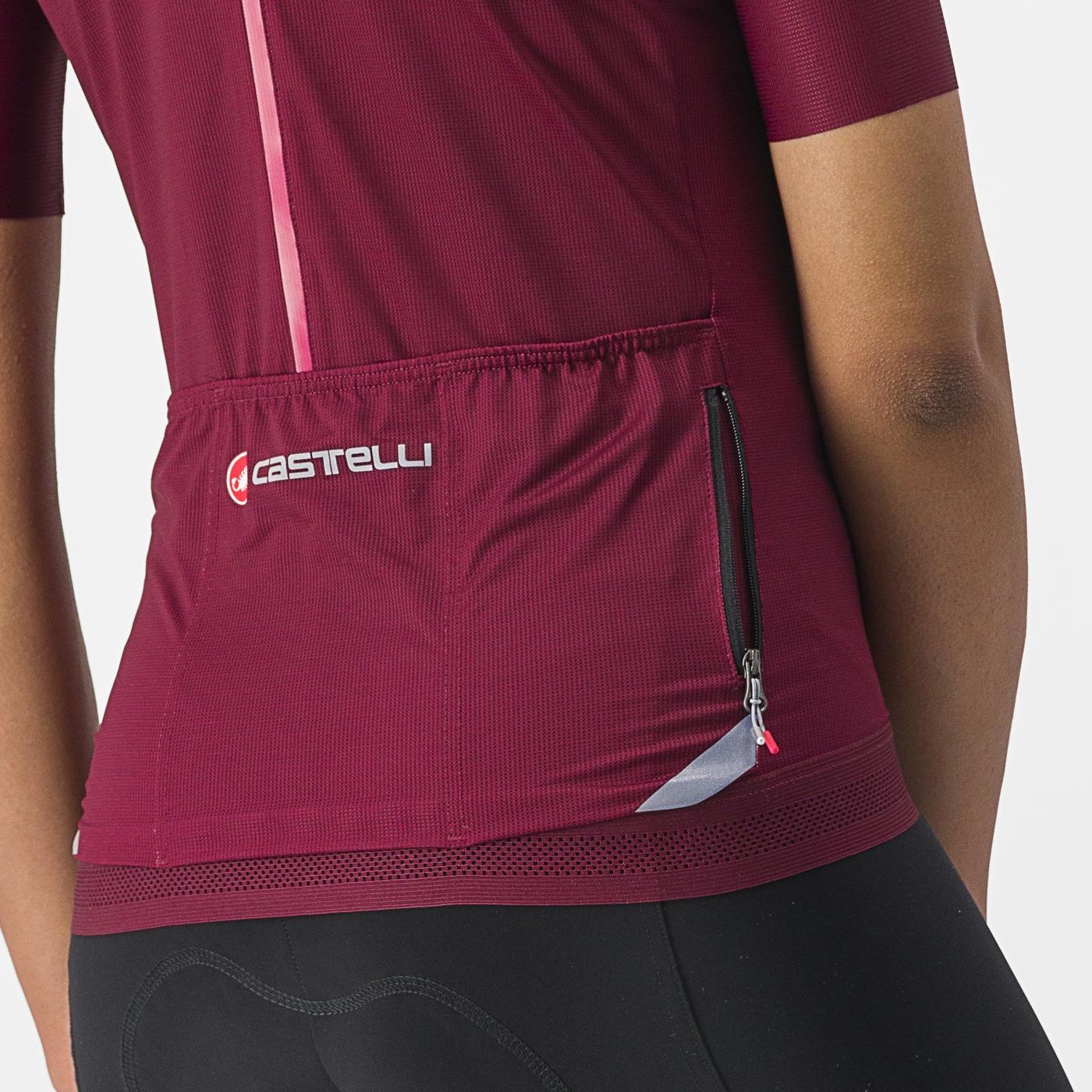 Damska koszulka z krótkim rękawem CASTELLI ENDURANCE W Bordeaux - Image 4