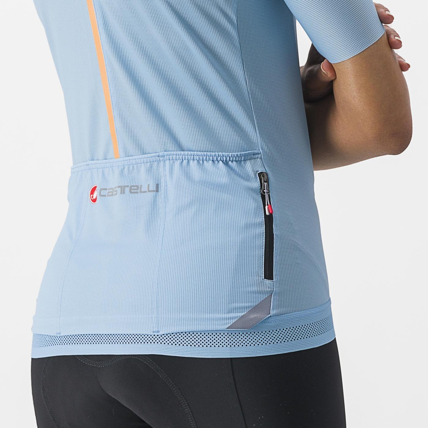 Damska koszulka z krótkim rękawem CASTELLI ENDURANCE W Niebieski - Image 4