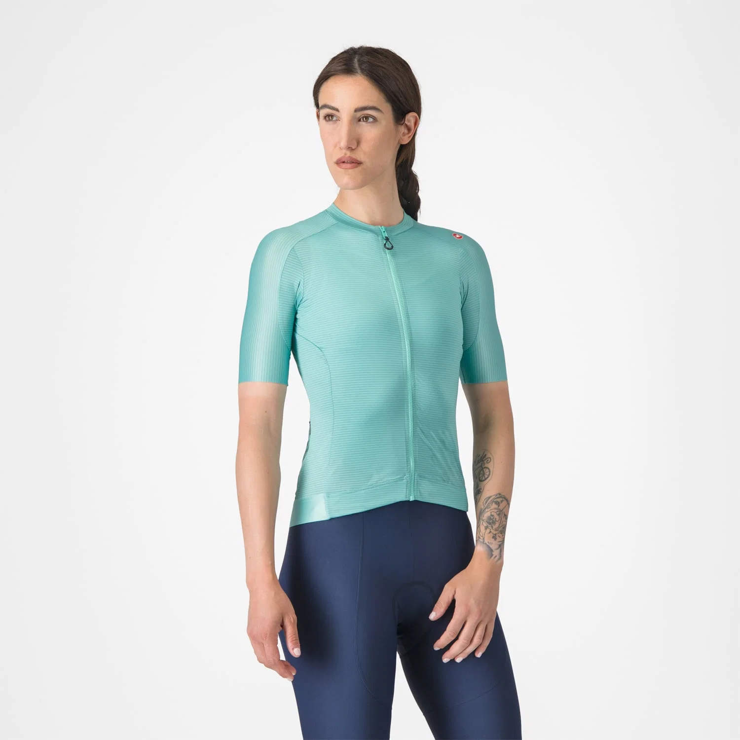 Damska koszulka z krótkim rękawem CASTELLI ESPRESSO Turquoise
