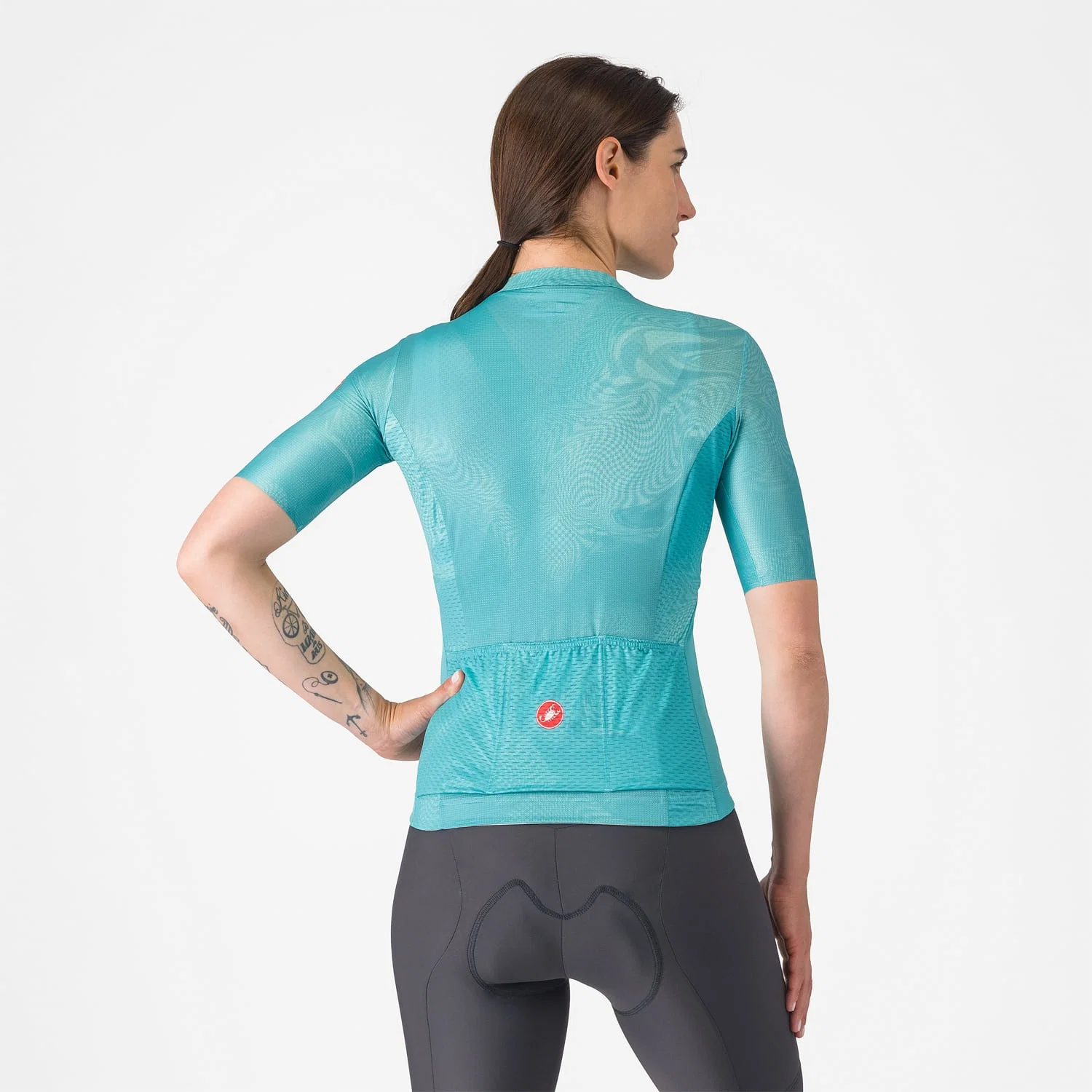 Damska koszulka z krótkim rękawem CASTELLI FANTASIA Turquoise - Image 4