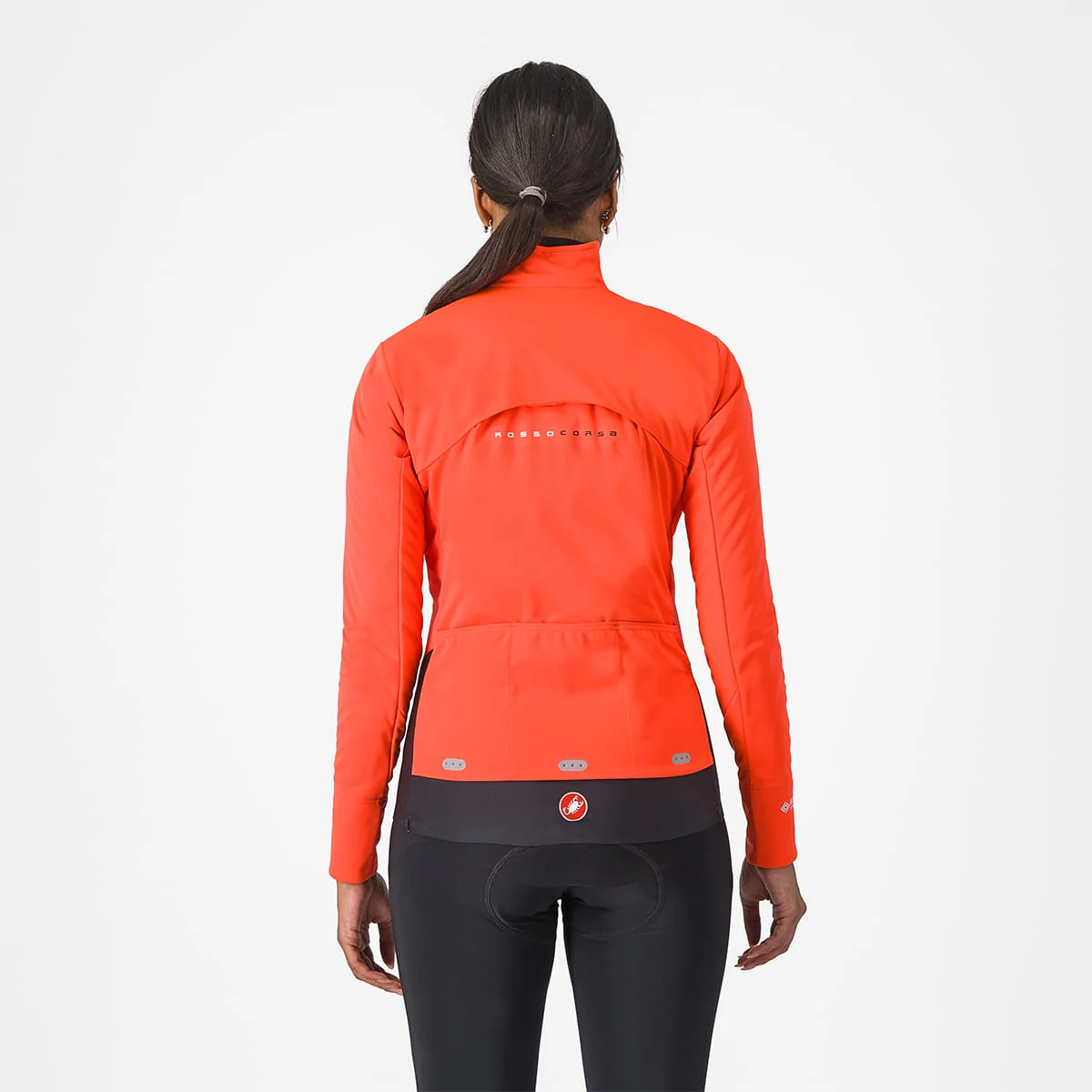 Damska kurtka CASTELLI ALPHA DOPPIO ROS Coral/Black - Image 2