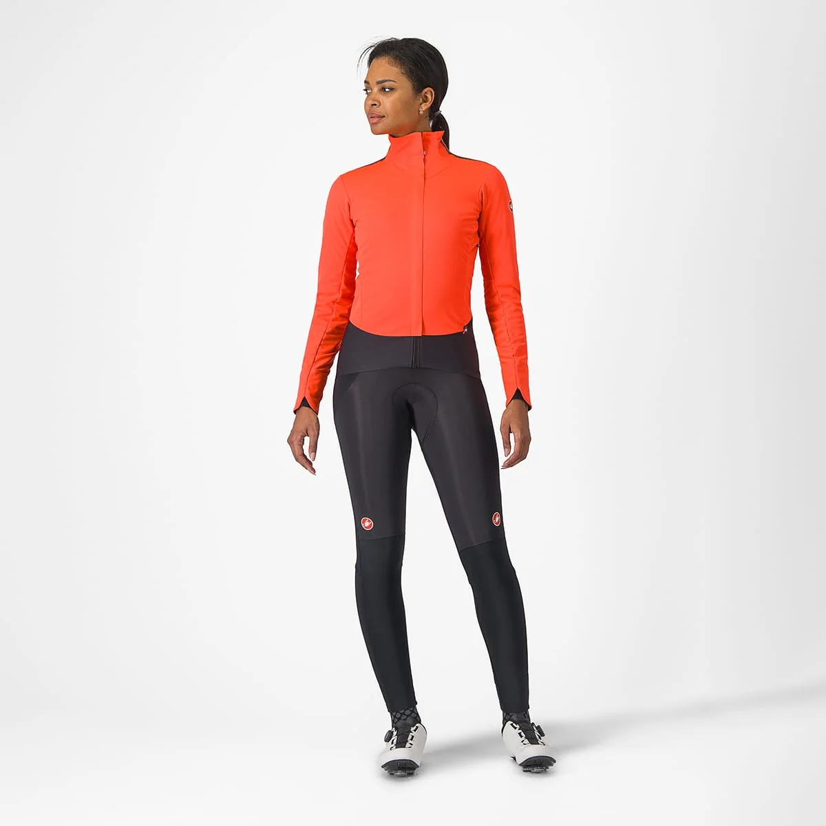 Damska kurtka CASTELLI ALPHA DOPPIO ROS Coral/Black - Image 3
