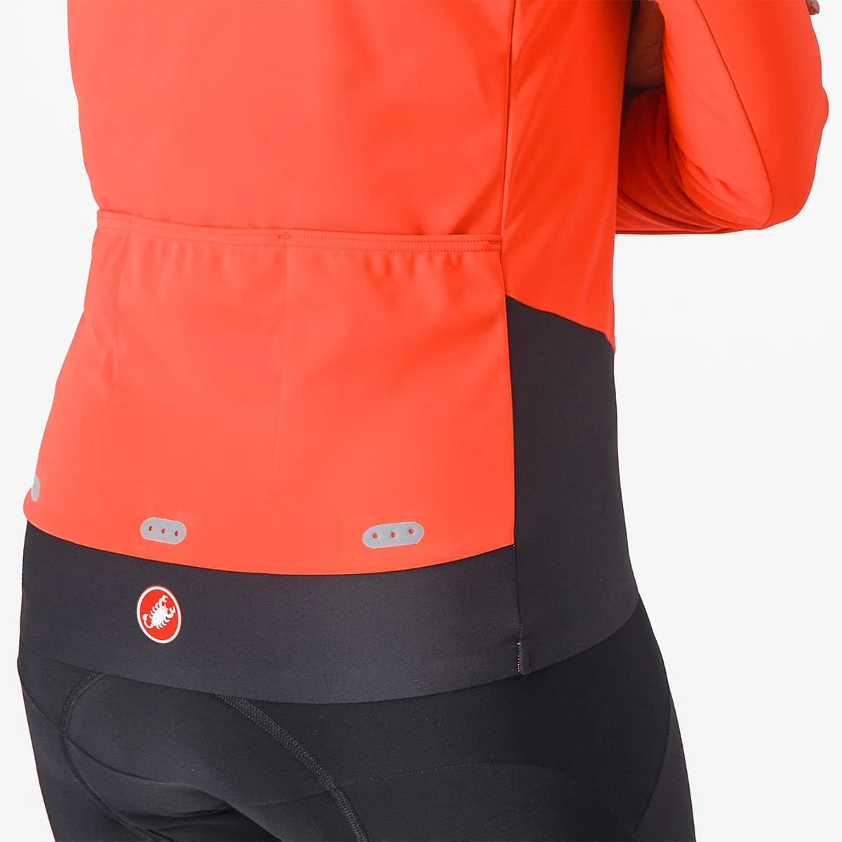 Damska kurtka CASTELLI ALPHA DOPPIO ROS Coral/Black - Image 4