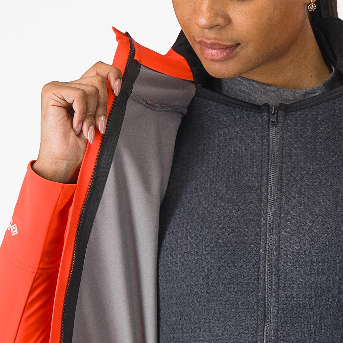 Damska kurtka CASTELLI ALPHA DOPPIO ROS Coral/Black - Image 5