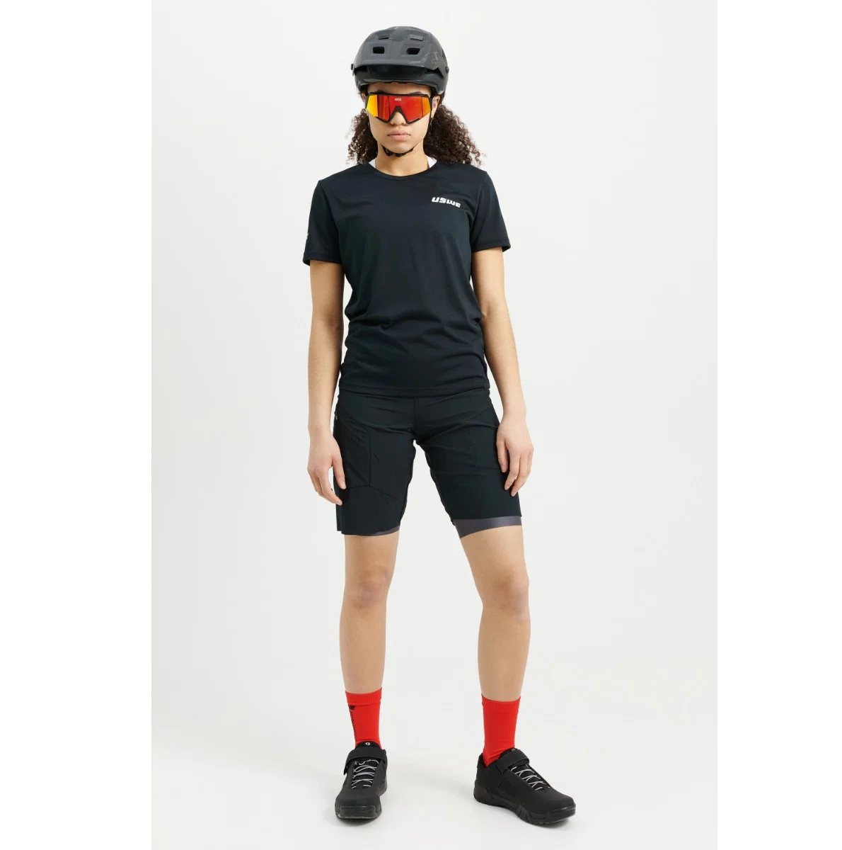 Damskie spodenki USWE HYBRID MTB Short czarne - Image 5