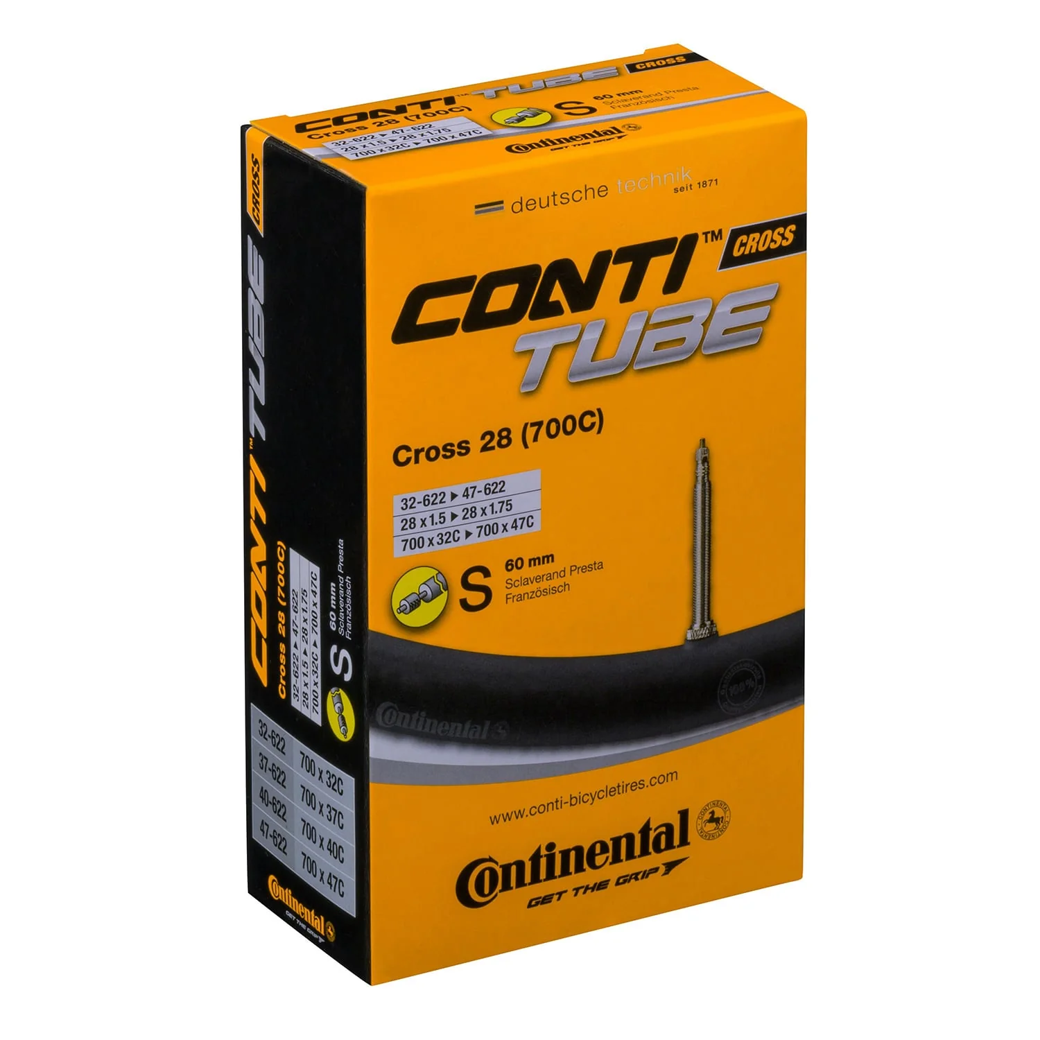 Dętka CONTINENTAL CROSS 700x32/47 - 29x1.25/1.75 Presta - Image 2