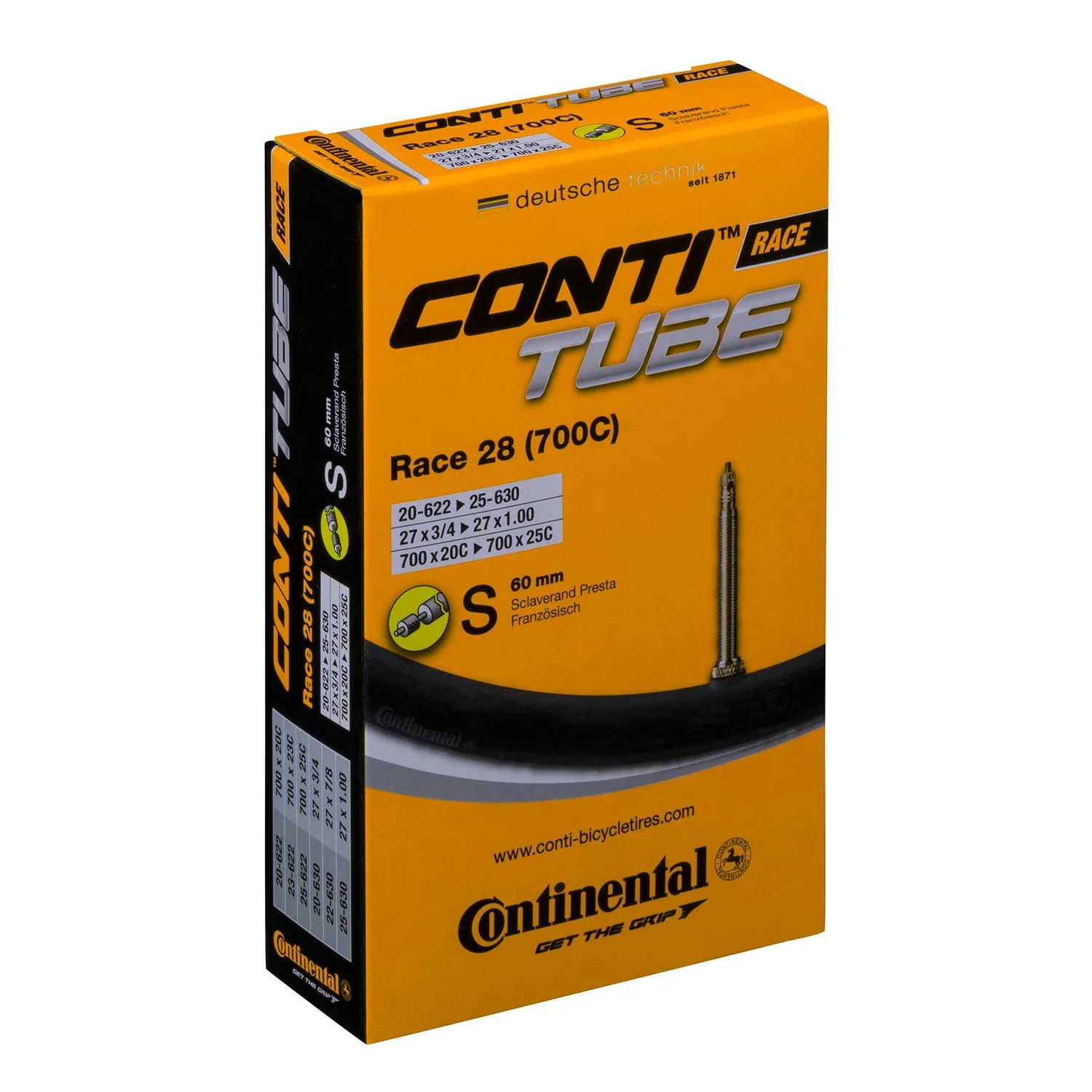 Dętka CONTINENTAL RACE 700x20/25c Presta - Image 8