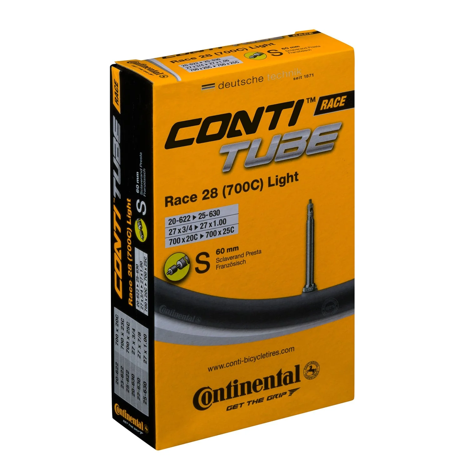 Dętka CONTINENTAL RACE LIGHT 700x20/25c Presta - Image 4