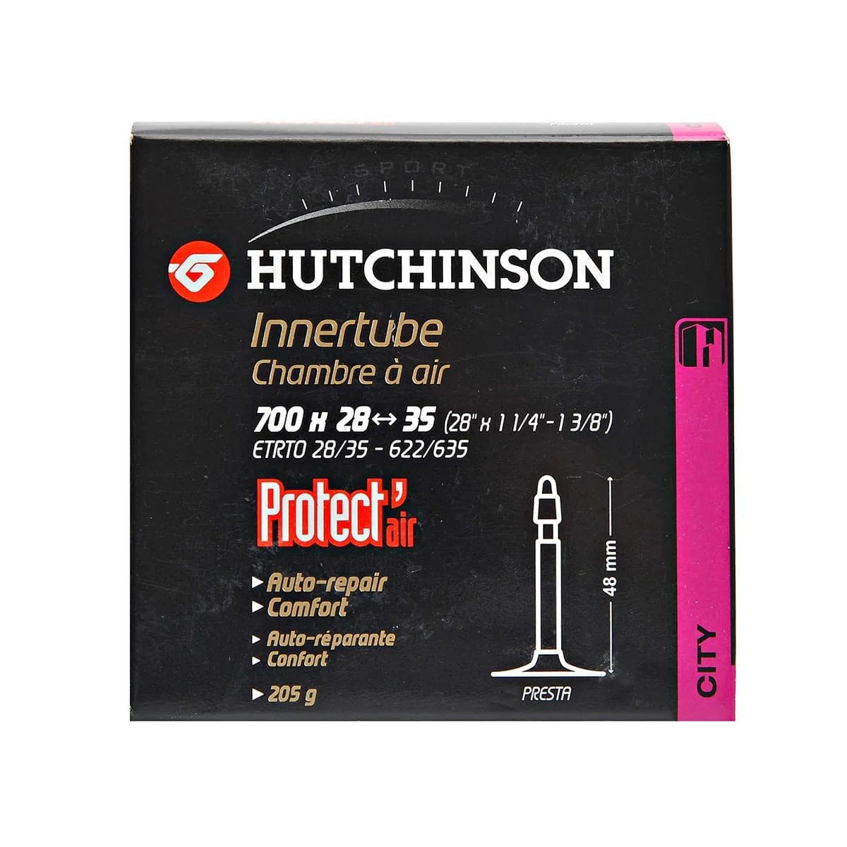 Dętka HUTCHINSON PROTECT'AIR 2 700x28/35 PRESTA 48mm
