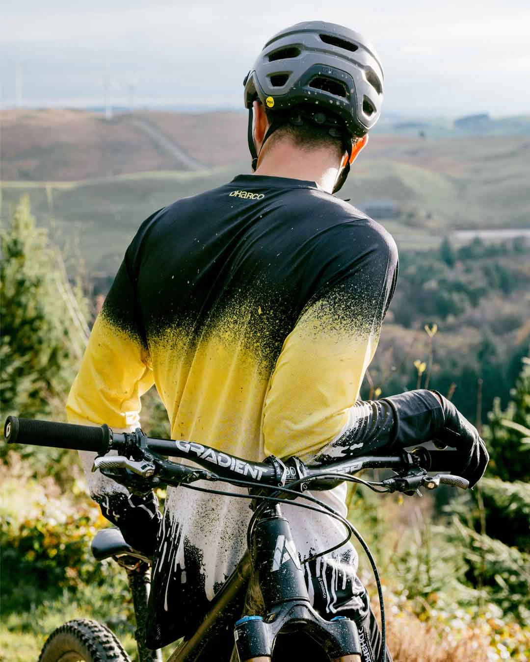 DHARCO RACE ACID RAIN Koszulka z długim rękawem czarny/żółty - Image 8