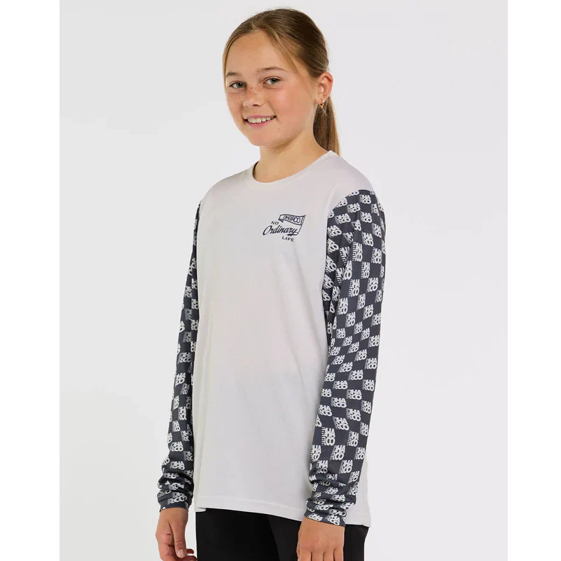 DHARCO GRAVITY OFFSET Junior Jersey z długim rękawem biały/czarny - Image 2
