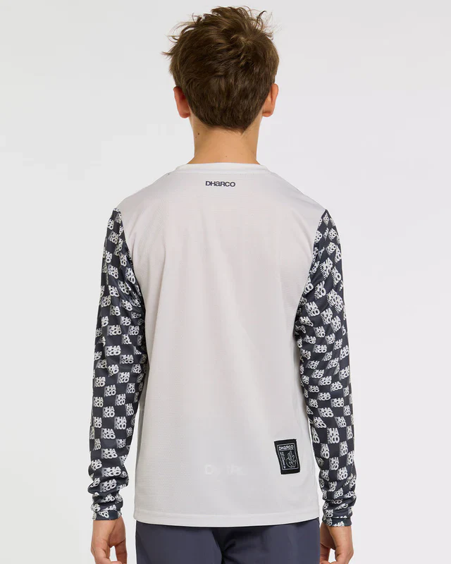 DHARCO GRAVITY OFFSET Junior Jersey z długim rękawem biały/czarny - Image 3