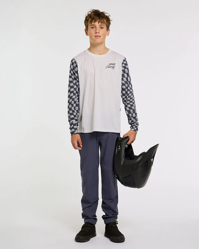 DHARCO GRAVITY OFFSET Junior Jersey z długim rękawem biały/czarny - Image 4