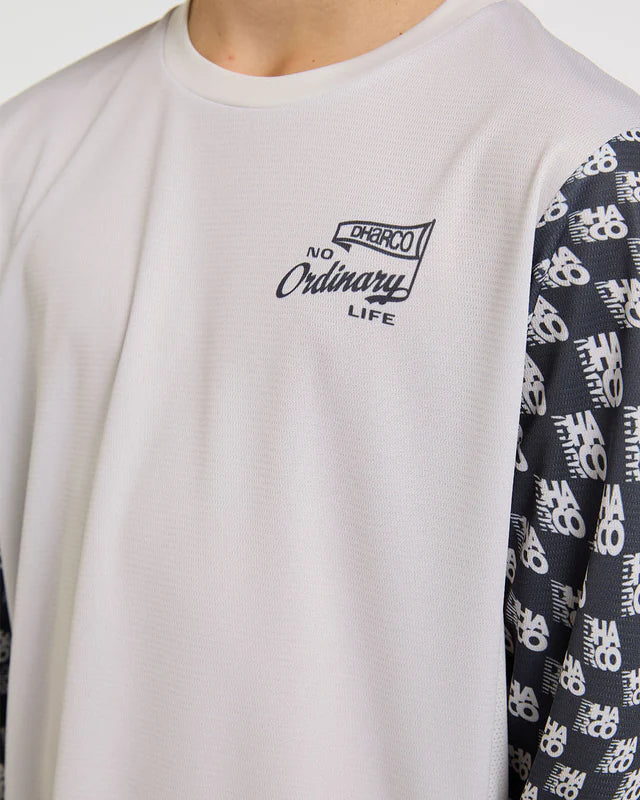 DHARCO GRAVITY OFFSET Junior Jersey z długim rękawem biały/czarny - Image 6