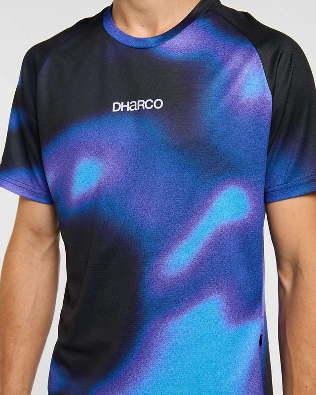 DHARCO VORTEX Koszulka z krótkim rękawem czarny/fioletowy - Image 3