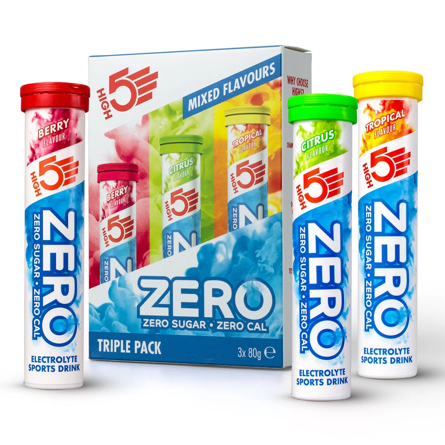 3x20 opakowań pastylek High5 ZERO Hydration Electrolyte Fruits Red/Lemon/Tropical Lozenges - Image 3