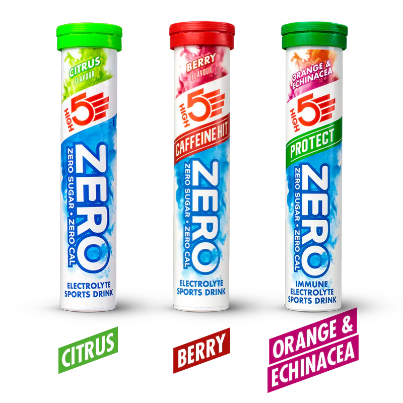 3x20 opakowań pastylek High5 ZERO VARIETY PACK Red Fruits Caffeine/Lemon/Orange - Image 5